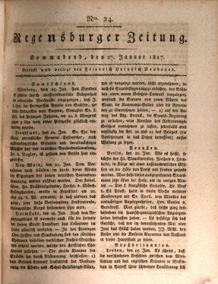 Regensburger Zeitung Samstag 27. Januar 1827