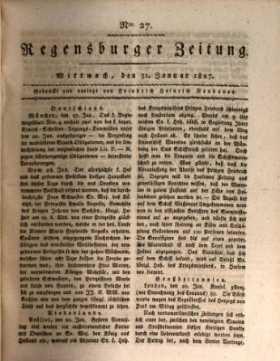 Regensburger Zeitung Mittwoch 31. Januar 1827