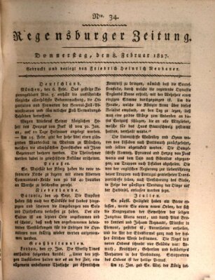 Regensburger Zeitung Donnerstag 8. Februar 1827