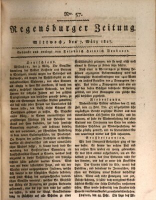 Regensburger Zeitung Mittwoch 7. März 1827