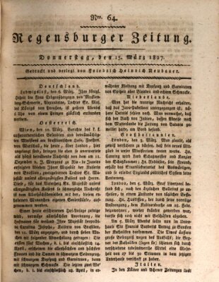 Regensburger Zeitung Donnerstag 15. März 1827