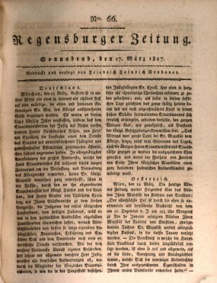 Regensburger Zeitung Samstag 17. März 1827