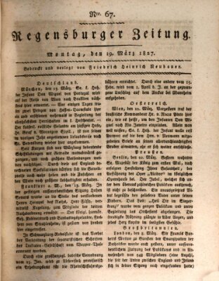 Regensburger Zeitung Montag 19. März 1827