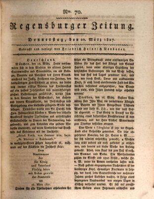 Regensburger Zeitung Donnerstag 22. März 1827