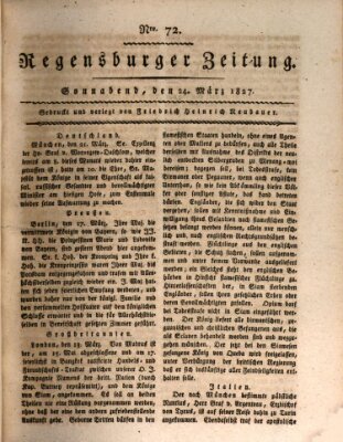 Regensburger Zeitung Samstag 24. März 1827