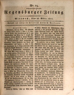 Regensburger Zeitung Mittwoch 28. März 1827