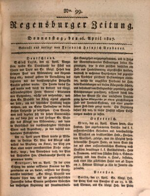 Regensburger Zeitung Donnerstag 26. April 1827