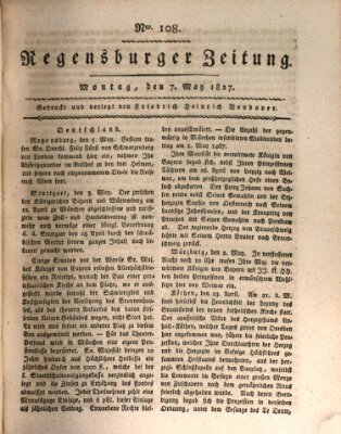 Regensburger Zeitung Montag 7. Mai 1827