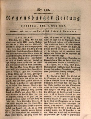 Regensburger Zeitung Freitag 11. Mai 1827