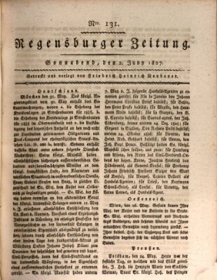 Regensburger Zeitung Samstag 2. Juni 1827