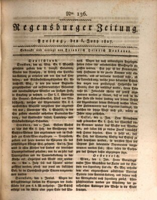 Regensburger Zeitung Freitag 8. Juni 1827