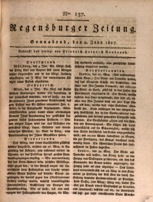 Regensburger Zeitung Samstag 9. Juni 1827