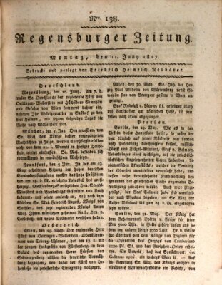 Regensburger Zeitung Montag 11. Juni 1827