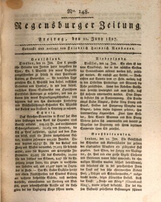 Regensburger Zeitung Freitag 22. Juni 1827