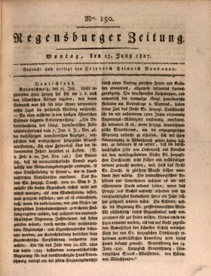 Regensburger Zeitung Montag 25. Juni 1827