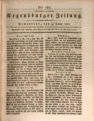 Regensburger Zeitung Samstag 14. Juli 1827