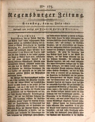 Regensburger Zeitung Dienstag 24. Juli 1827