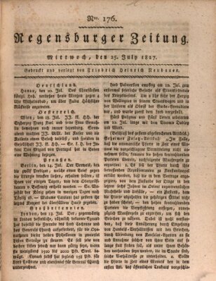 Regensburger Zeitung Mittwoch 25. Juli 1827