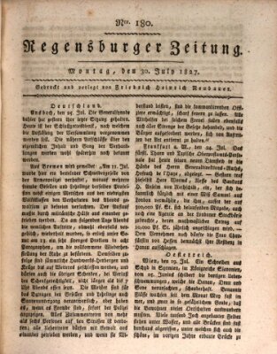 Regensburger Zeitung Montag 30. Juli 1827