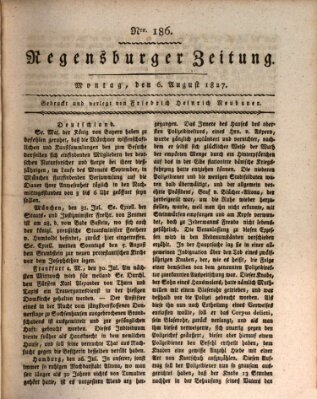 Regensburger Zeitung Montag 6. August 1827