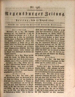 Regensburger Zeitung Freitag 17. August 1827