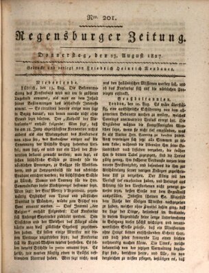 Regensburger Zeitung Donnerstag 23. August 1827