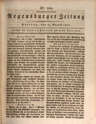 Regensburger Zeitung Freitag 24. August 1827