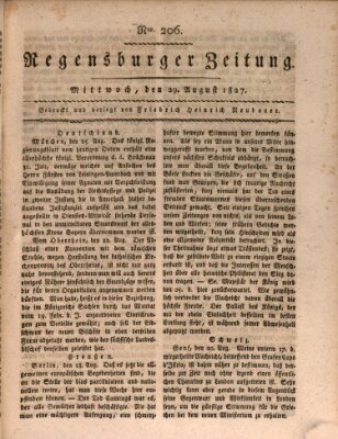 Regensburger Zeitung Mittwoch 29. August 1827