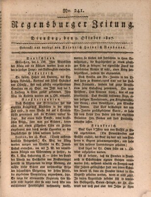 Regensburger Zeitung Dienstag 9. Oktober 1827