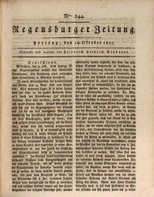 Regensburger Zeitung Freitag 12. Oktober 1827