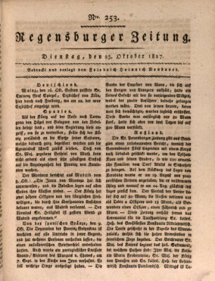 Regensburger Zeitung Dienstag 23. Oktober 1827