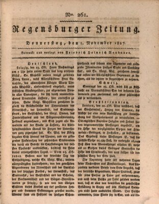 Regensburger Zeitung Donnerstag 1. November 1827