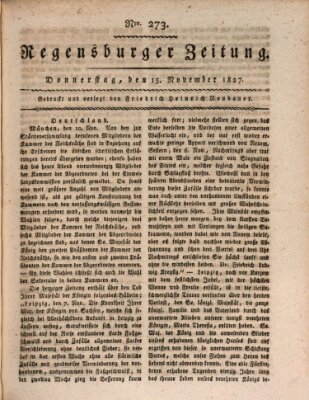 Regensburger Zeitung Donnerstag 15. November 1827