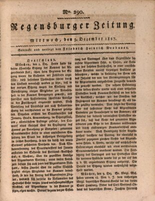 Regensburger Zeitung Mittwoch 5. Dezember 1827