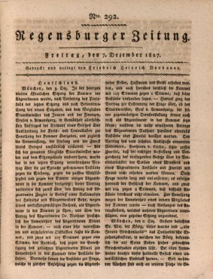 Regensburger Zeitung Freitag 7. Dezember 1827