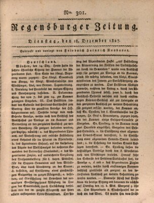 Regensburger Zeitung Dienstag 18. Dezember 1827