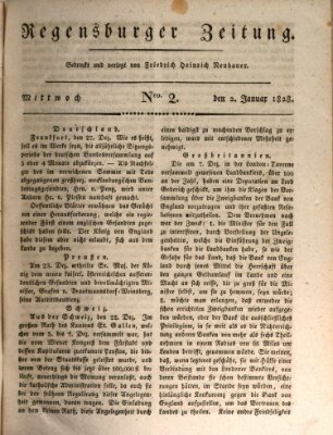 Regensburger Zeitung Mittwoch 2. Januar 1828