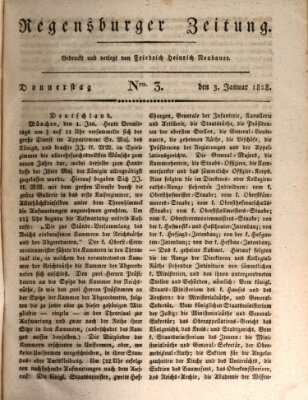 Regensburger Zeitung Donnerstag 3. Januar 1828