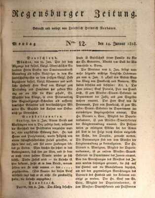 Regensburger Zeitung Montag 14. Januar 1828