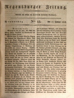 Regensburger Zeitung Donnerstag 17. Januar 1828