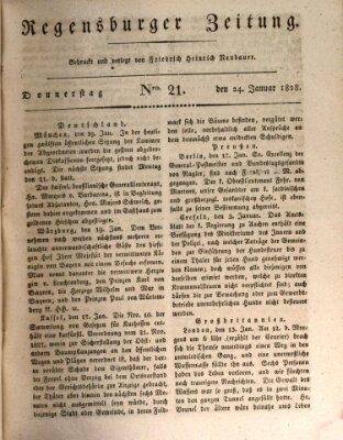 Regensburger Zeitung Donnerstag 24. Januar 1828