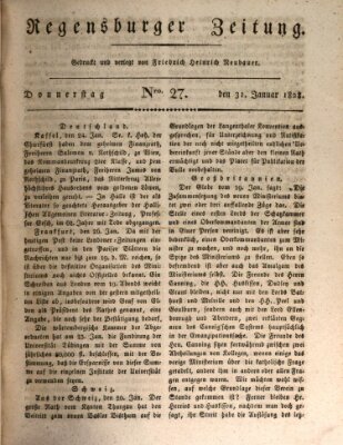 Regensburger Zeitung Donnerstag 31. Januar 1828