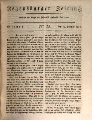 Regensburger Zeitung Mittwoch 13. Februar 1828