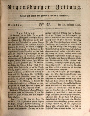 Regensburger Zeitung Montag 25. Februar 1828