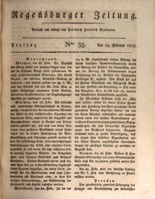 Regensburger Zeitung Freitag 29. Februar 1828