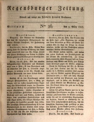 Regensburger Zeitung Mittwoch 5. März 1828