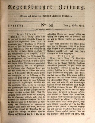 Regensburger Zeitung Freitag 7. März 1828