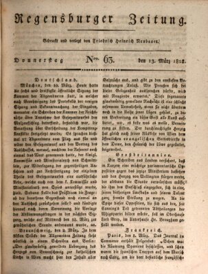 Regensburger Zeitung Donnerstag 13. März 1828