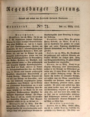 Regensburger Zeitung Samstag 22. März 1828