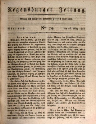 Regensburger Zeitung Mittwoch 26. März 1828